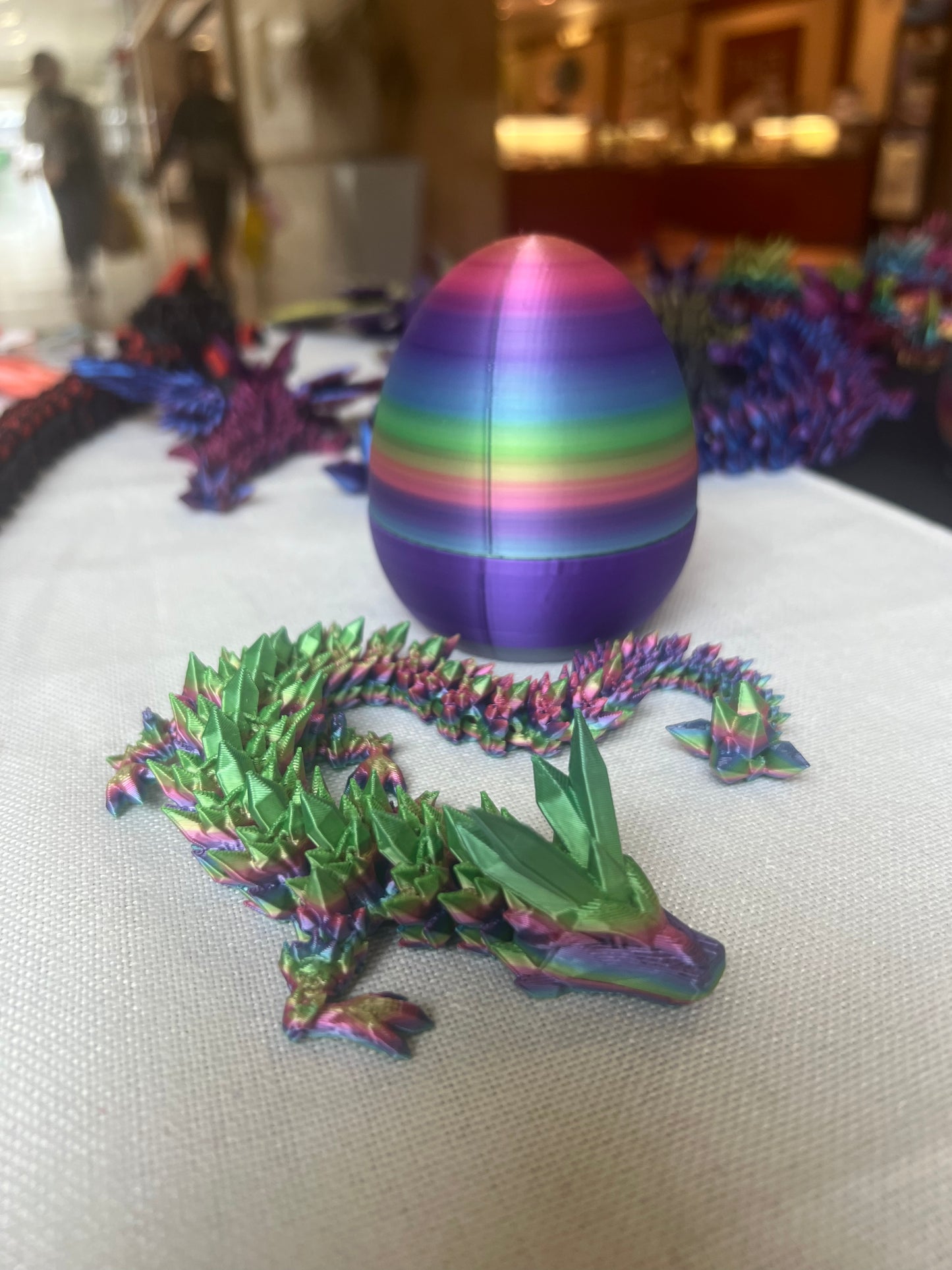 Mystery Egg Dragon | 3D Printed Adult Crystal Dragon (Medium) in Surprise Dragon Egg