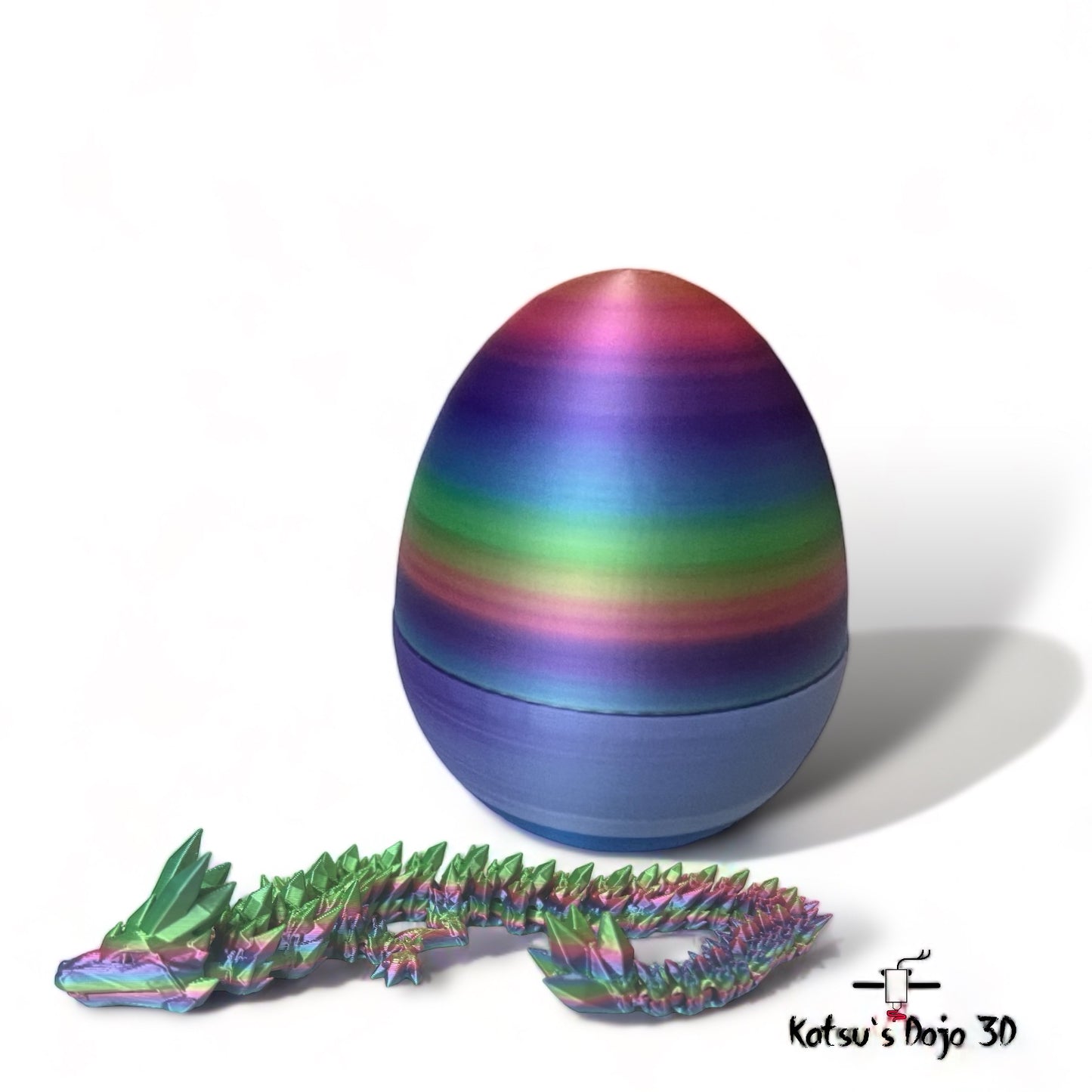 Mystery Egg Dragon | 3D Printed Adult Crystal Dragon (Medium) in Surprise Dragon Egg